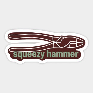 Funny Electrical Humor Squeezy Hammer Sticker